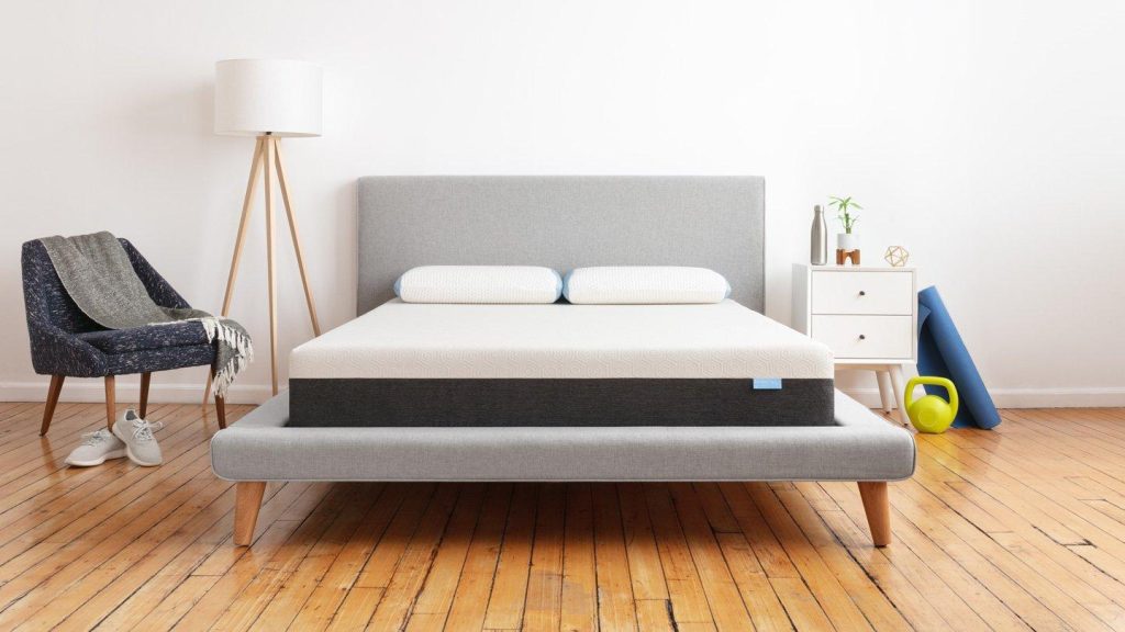 Clean mattress on a bed