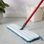 mop on the linoleum floor