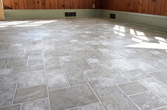 Checking whether a floor is linoleum or vinyl