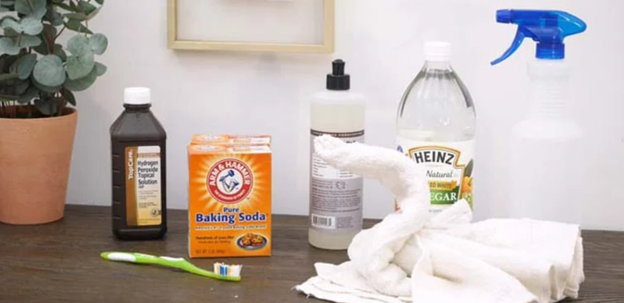 Removing a stain from a mattress with a cloth