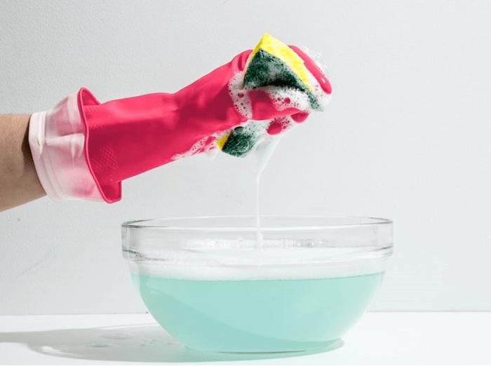 bowl of dish washing liquid
