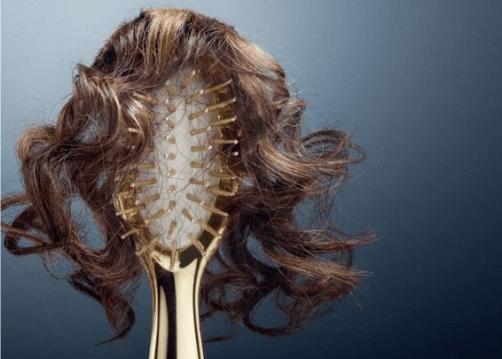 hairbrush full of hair