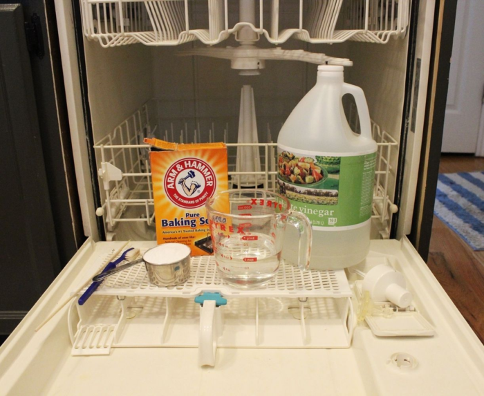 Running an empty dishwasher cycle