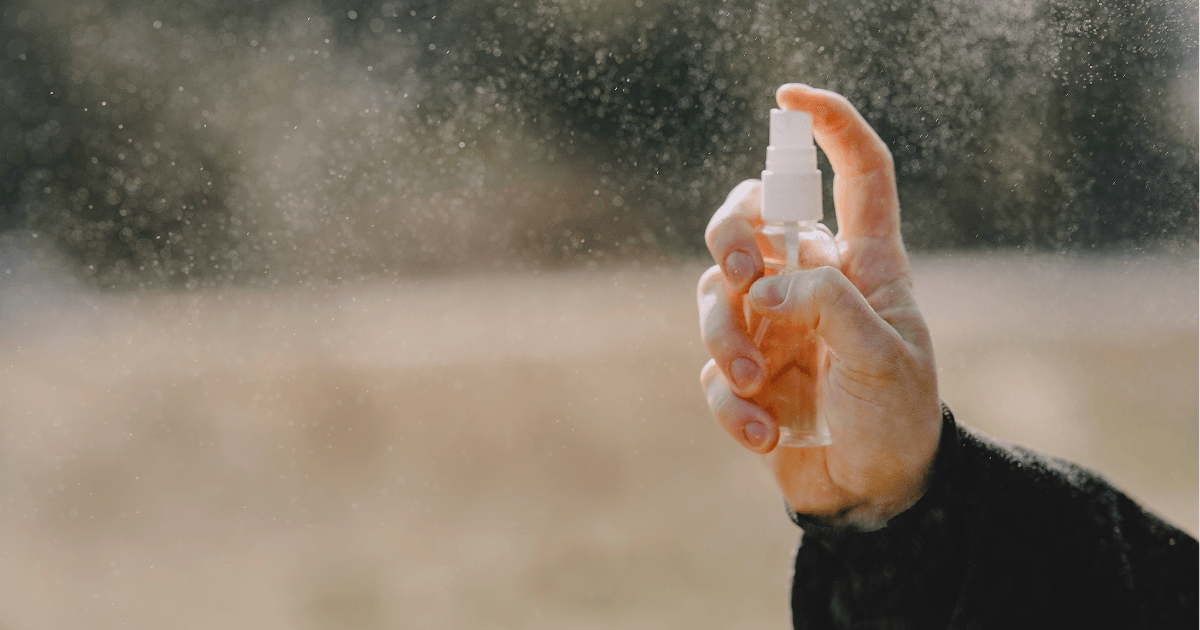 Using air freshener at home