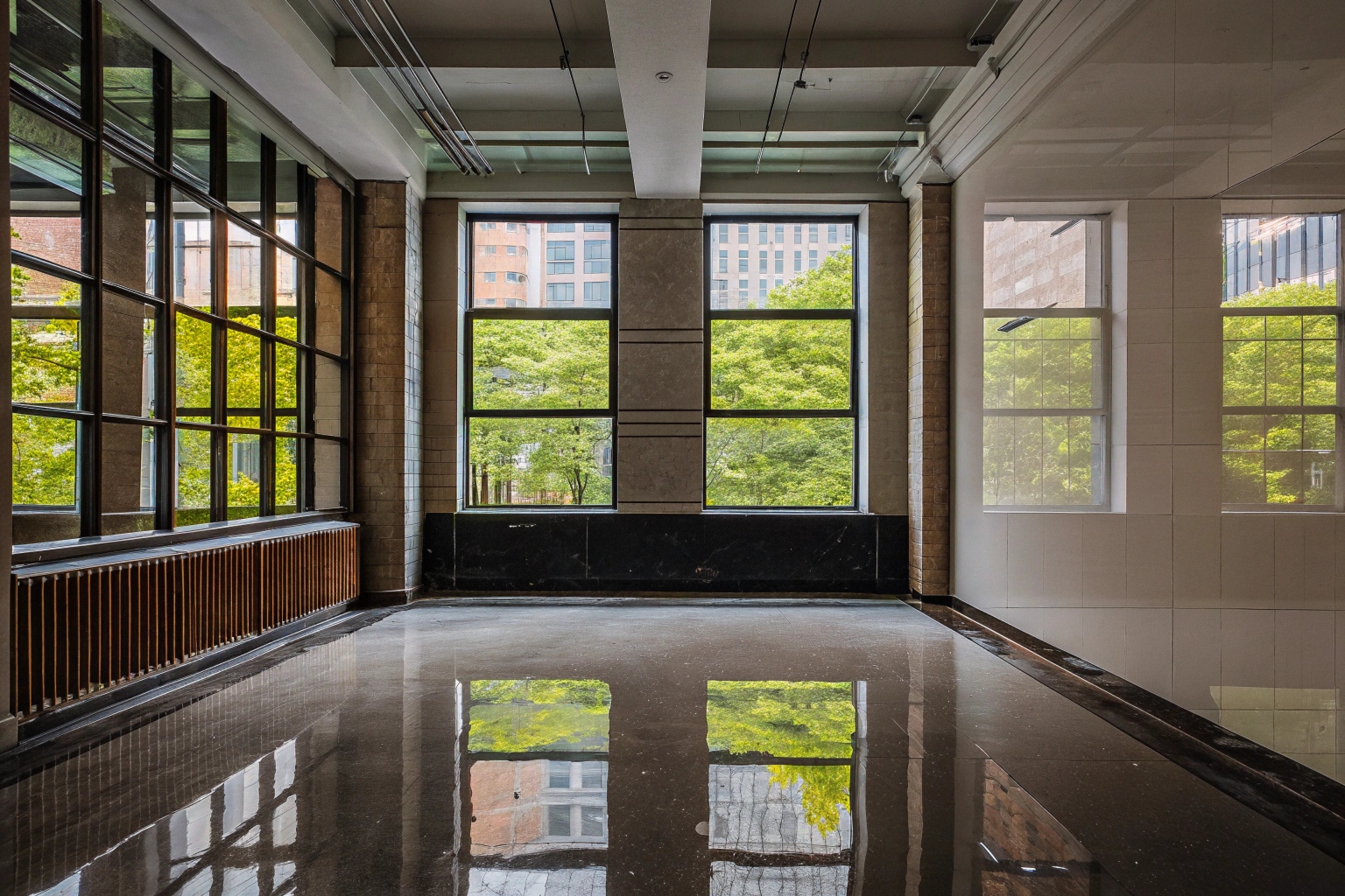 Interior space in NYC after professional post-construction cleaning