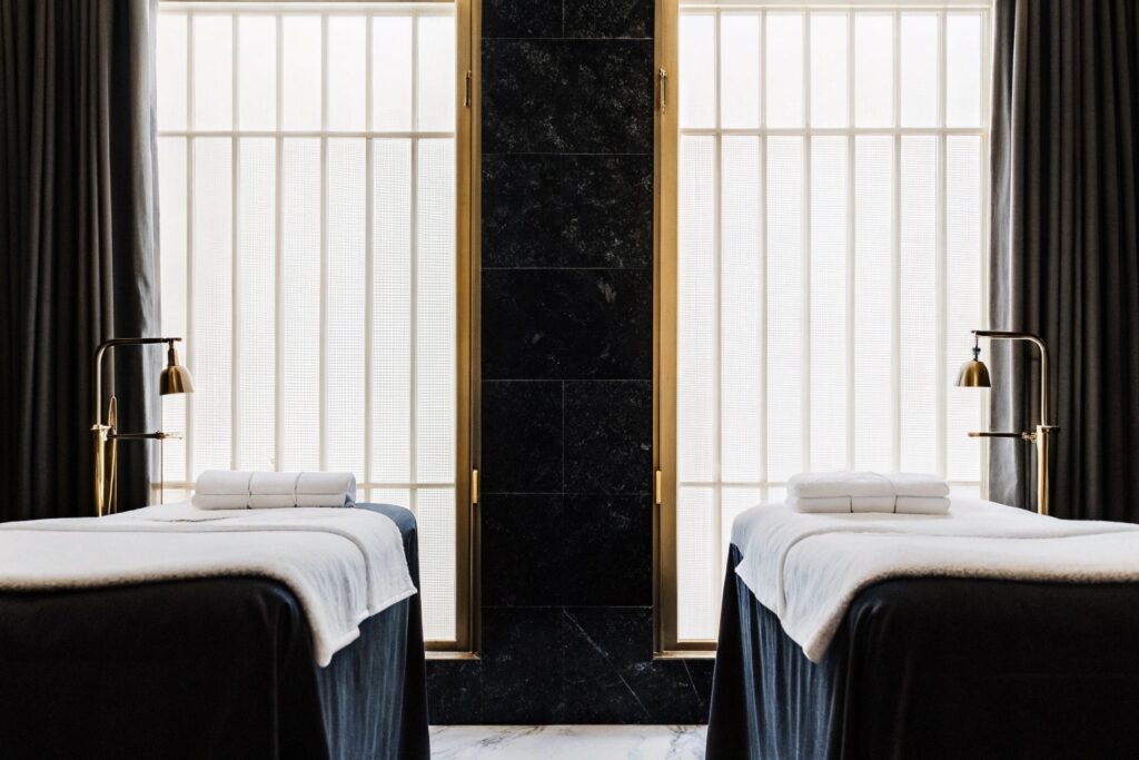 Clean medical spa treatment room in a New York City cosmetic clinic