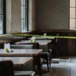 Clean restaurant interior in NYC prepared for health code inspection
