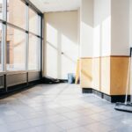 Clean lobby of a mixed-use property in New York City after professional cleaning
