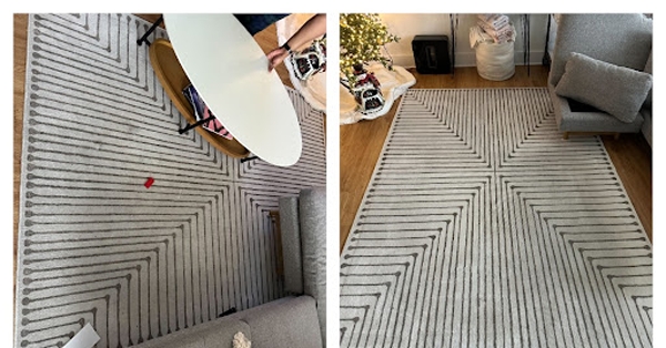 Before and after upholstery cleaning — real NYC client